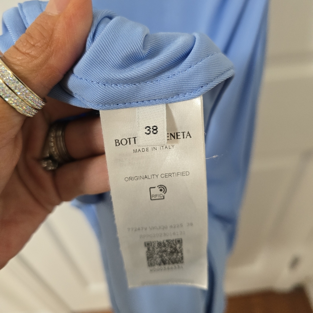 Bottega Veneta Ring Detail Jersey Maxi Gown Dress In Admiral New Size 38… - Picture 12 of 16